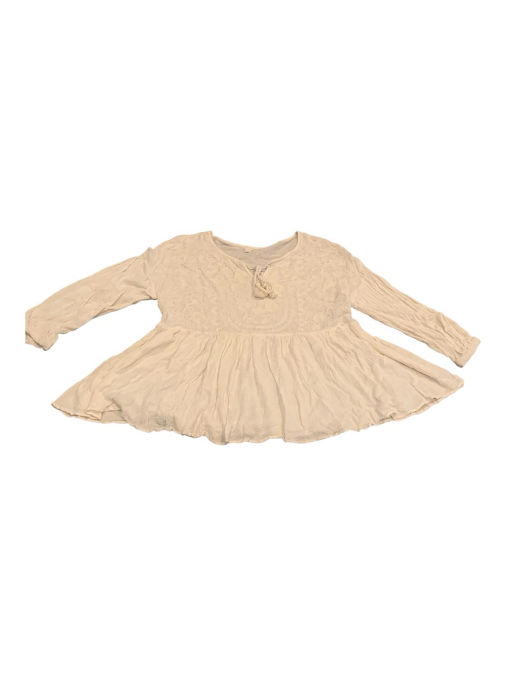 Cottagecore Cream Peasant Top M Illa Illa